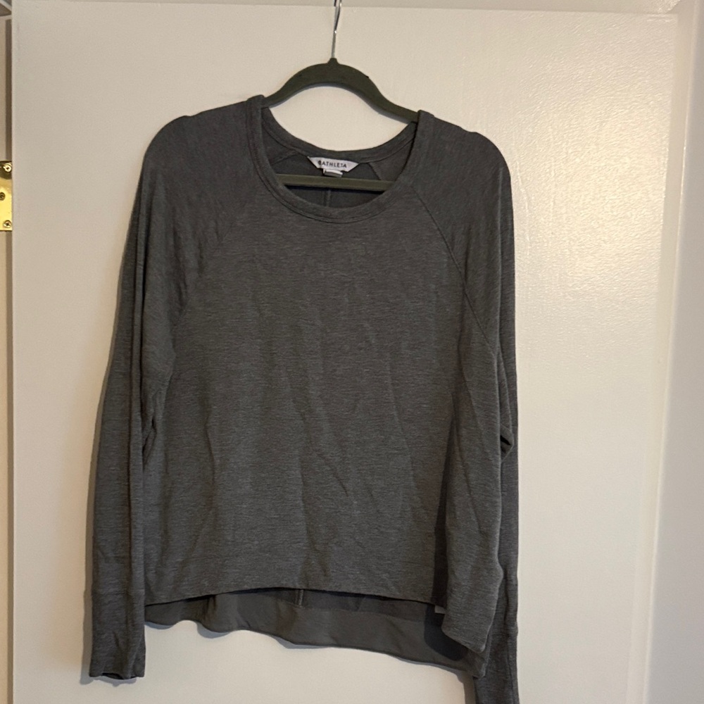 Athleta Dark Gray Long Sleeve Sweatshirt